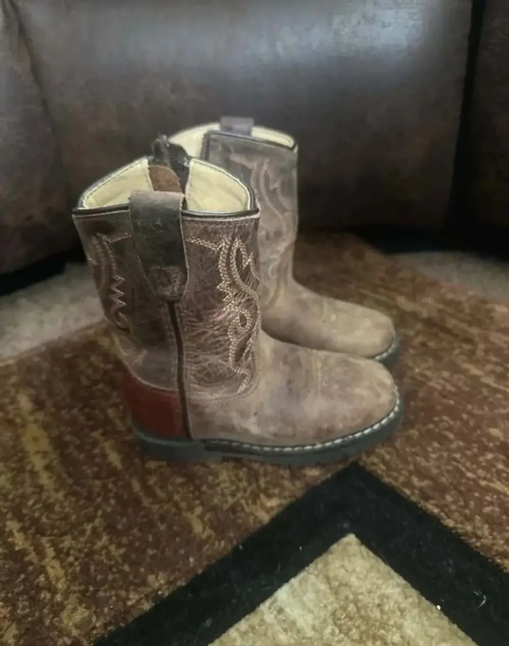Smoky Mountain Autry Western Boots Size 6 Toddler Brown Leather